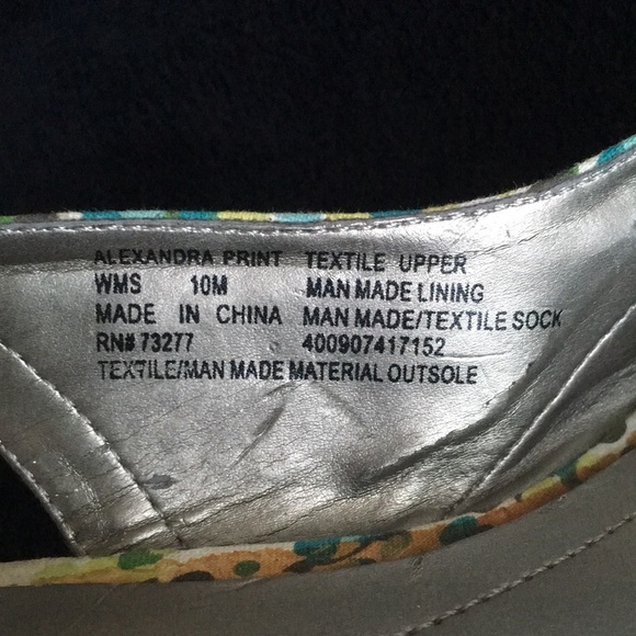 Apt 9 Green And Blue Open Toe Wedges Women’s Shoes - Picture 7 of 13